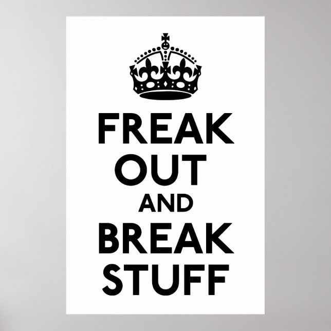 Mantenha-se calmo e continue na Impressão de paród (Frente)