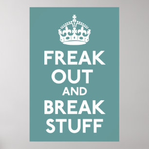 Mantenha-se calmo e continue na Impressão de paród