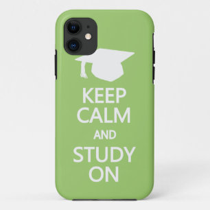 Mantenha-se Calmo e Estudo na capas de iphone pers