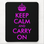 Mantenha-Se Calmo E Mantenha-Se No Mousepad<br><div class="desc">Crie seu próprio design baseado no poster da WWII da Grã-Bretanha.</div>