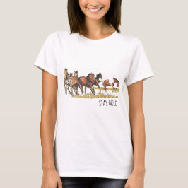 Mantenha-se em T-Shirt Cavalo Selvagem