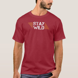 Mantenha-se em T-Shirt Selvagem - Teto Gráfico Ins