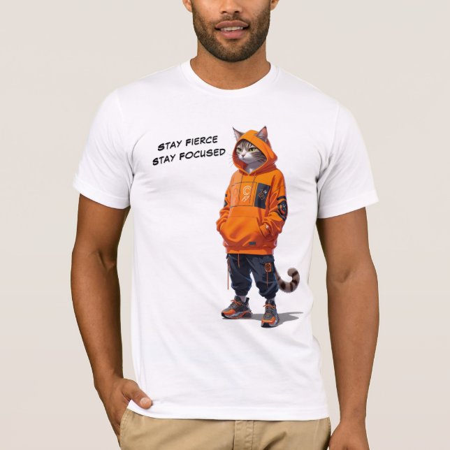 Mantenha-Se Firme, Focado - Camisa Personalizável (Frente)