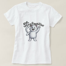 Mantenha-se Pawsitive Cat T-Shirt