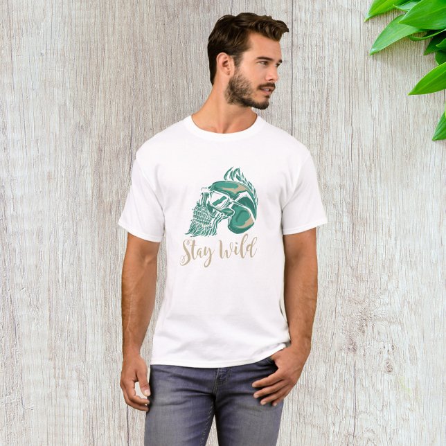 Mantenha-se selvagem em T-Shirt (Criador carregado)
