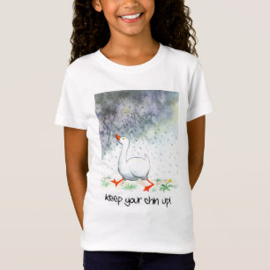 "Mantenha seu Chin acima!" O t-shirt da menina