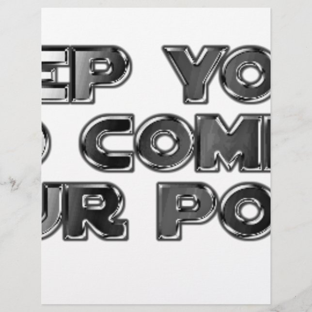 Mantenha seus comentários estúpidos (Frente)