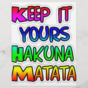MANTENHA SEUS PRESENTES Hakuna Matata