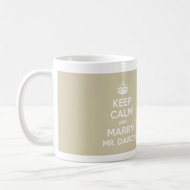 Mantenha Sr. Darcy calmo e do casado - caneca (Esquerda)