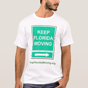 Mantenha t-shirt movente de Florida no branco