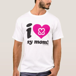 Mantenha um peito "eu amo que t-shirt da minha