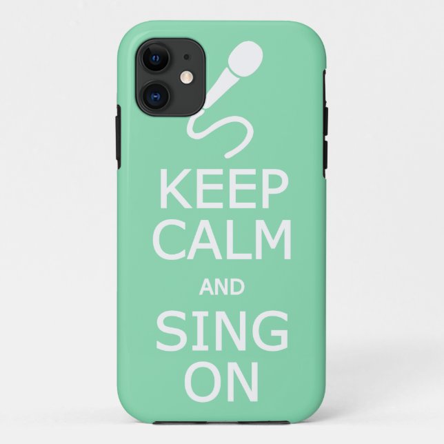 Manter a calma e cantar na capas de iphone de core (Verso)