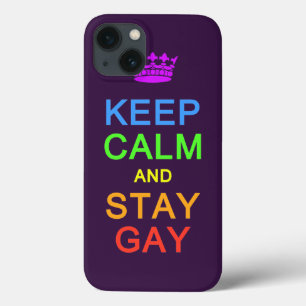 Manter a calma e permanecer Gay capas de cores per