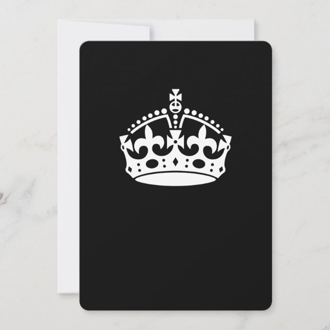 Manter a Coroa Calma a Preto (Frente)
