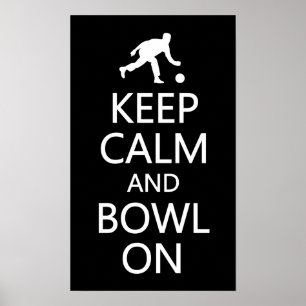 Manter Calm & Bowl no poster de cores personalizad