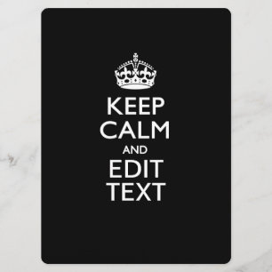 MANTER CALM Personalizado E Editar Convite de Text
