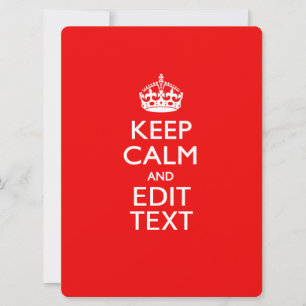 MANTER CALM Personalizado E Editar Texto em Vermel