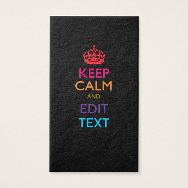 MANTER CALM Personalizado E Editar Texto Multicolo (Frente)