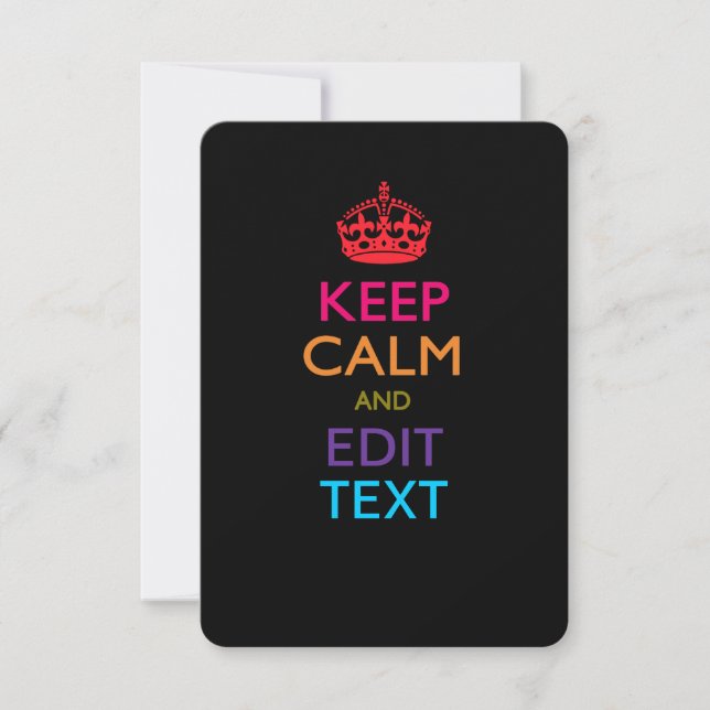 MANTER CALM Personalizado E Editar Texto Multicolo (Frente)