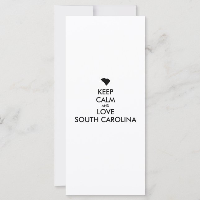 Manter calmo e amar a carOLINA do Sul personalizáv (Frente)