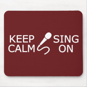 Manter Calmo e cantar no mouse pad de cores person