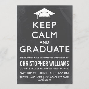 Manter Calmo e Convite para Formandos
