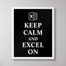 Manter Calmo e Excel no Poster de Contabilidade