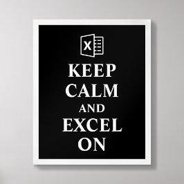 Manter Calmo e Excel no Poster de Contabilidade