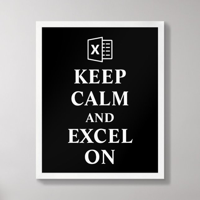 Manter Calmo e Excel no Poster de Contabilidade (Criador carregado)