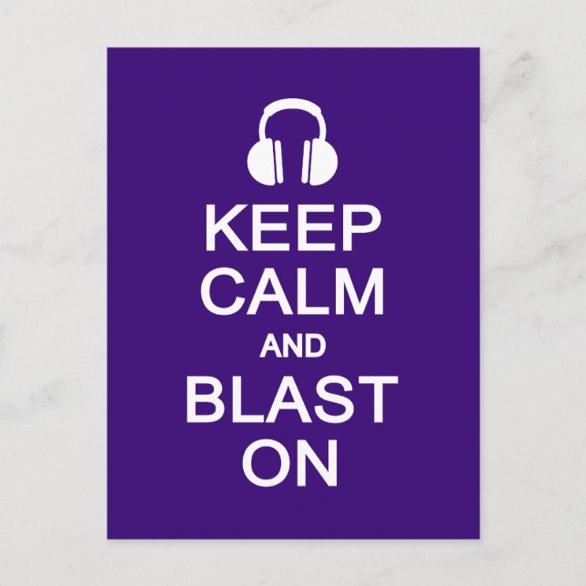 Manter Calmo e Explosão no cartão postal, personal (Frente)