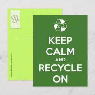 Manter Calmo e Reciclar no Cartão Postal
