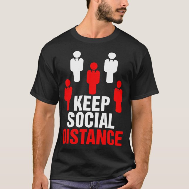 Manter Camiseta Covid-19 à Distância Social (Frente)
