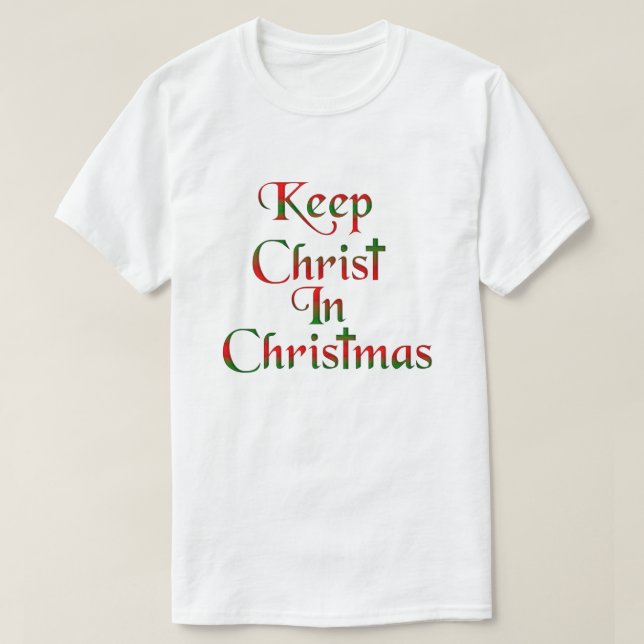 Manter Cristo Nas Camisas De Natal (Frente do Design)