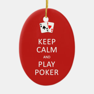 MANTER o enfeite personalizado CALM & PLAY POKER