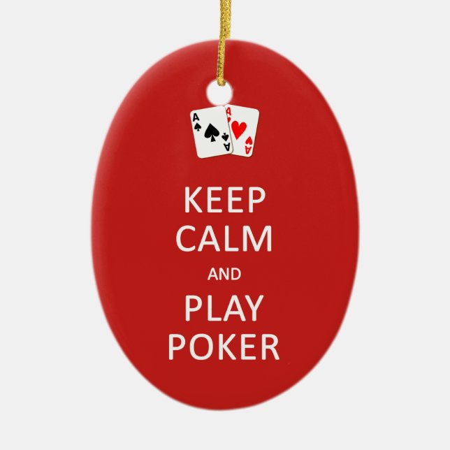 MANTER o enfeite personalizado CALM & PLAY POKER (Frente)