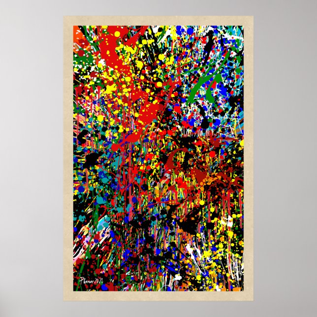 Manter o Poster de Splatter de Pintura Splatter (Frente)