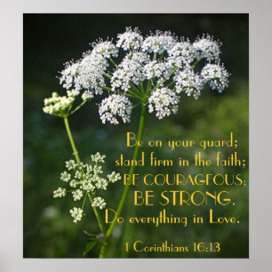 manter-se firme na bíblia poster verso da fé