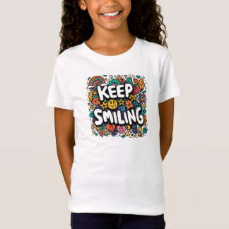 Manter T-Shirt De Crianças Positivas Sorrindo com