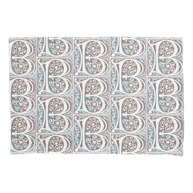 Manuscrito medieval do monograma antigo da letra B (Frente)