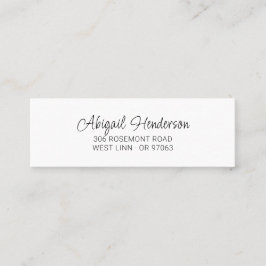 Manuscrito mínimo 10a | Mini Cartão de visita