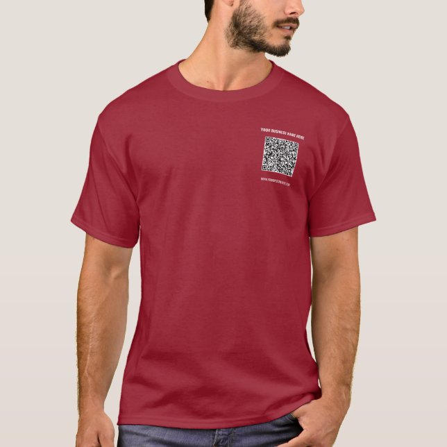 Manuscrito personalizado sua camiseta de código QR (Frente)