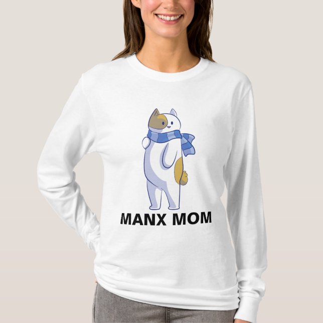 MANX CAT MOM T-Shirts (Frente)