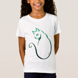 Mão bonito tirada 5 linhas t-shirt das meninas da