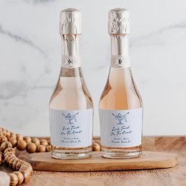 Mão Branca Desenhada Azul Última Brinde na Costa