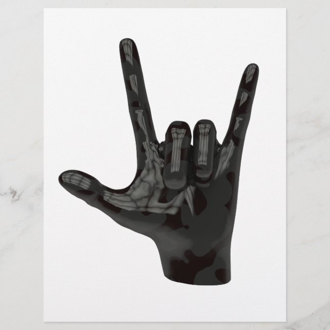 mão de chifres diabólicos (Frente)