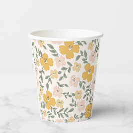 Mão de flor amarela Hibiscus desenhada