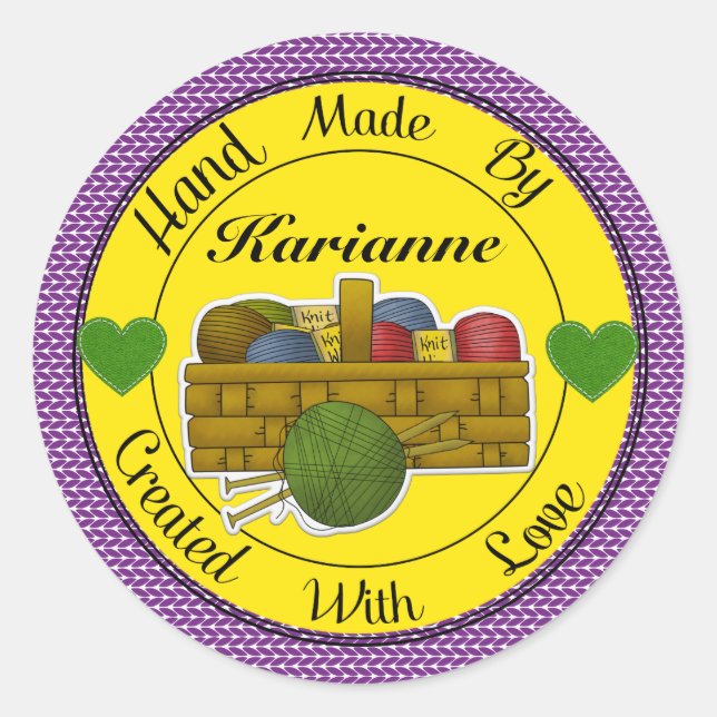 Mão de tricô feita por adesivo - SRF (Frente)