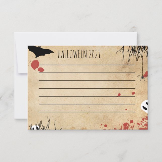 Mão de vazio sangrenta do Halloween ou gravação di (Frente)