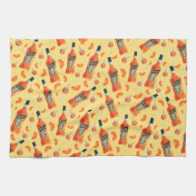 Mão Desenhada Aperol Spritz Cocktail Hour Toalha