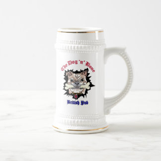 Mão esquerda da caneca de cerveja do osso do cão N